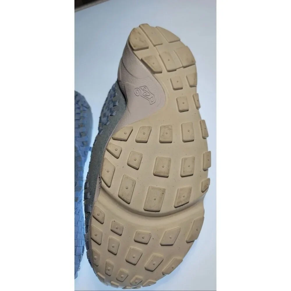 Nike Air Footscape Woven Washed Denim Ice Blue Women's - FV6103-400 Size 10